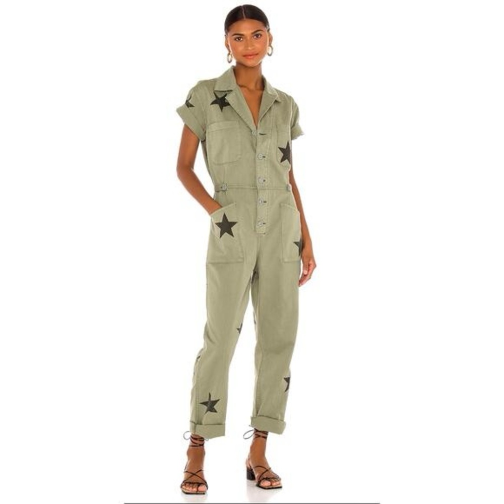 Pistola Olive Star-Print Utility Jumpsuit - Women
